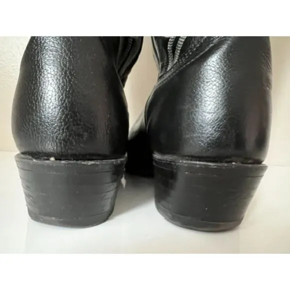 Dan Post vintage black leather cowboy boots. Size 7.5(M)/9(W)