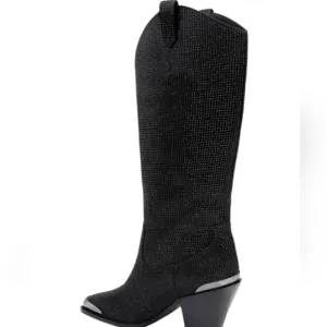 Daniel X Diamond NORTH JEWEL CAVE BLACK TALL BOOTS...Size 8