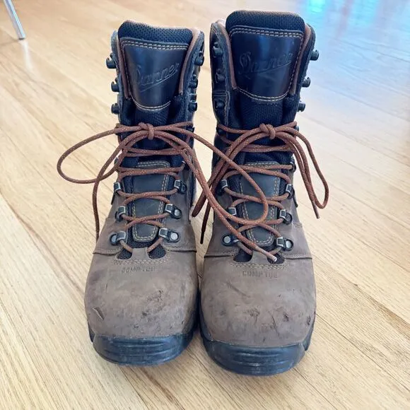 DANNER VICIOUS 8&quot; Work Boot Mens 9 D COMPOSITE TOE NMT 13868 Gore-Tex BROWN
