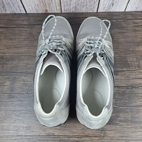 Dansko Henriette Slip On Bungee Lace Gray Suede Sneakers Women's Sz 9.5-10 (VGC)
