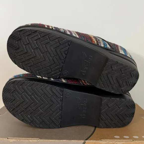 Dansko Multicolor Woven Yarn Women Clogs Slip On Shoes- EUR 38 / US 7.5-8