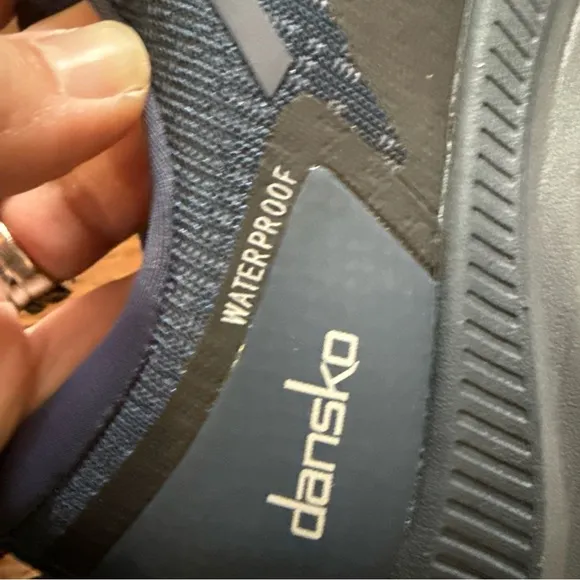 Dansko Women Makayla Mesh Navy Blue Walking Hiking Shoes Size 39 EU 8.5-9 US