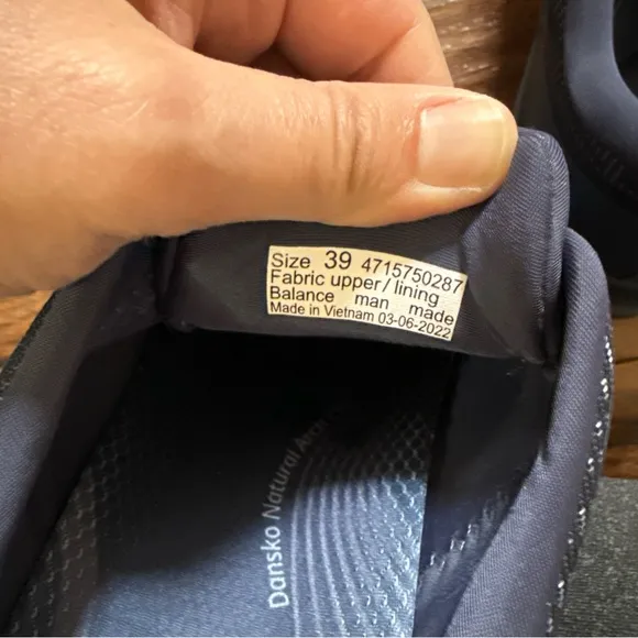 Dansko Women Makayla Mesh Navy Blue Walking Hiking Shoes Size 39 EU 8.5-9 US