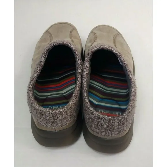 Dansko Womens Shoes Sz 36 Gray Slip On Clogs Leather Wool Cuff Comfort Warm