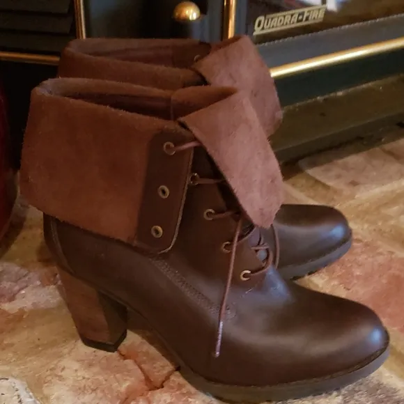 Dark Brown Timberland Earthkeepers Heel Women's Boot