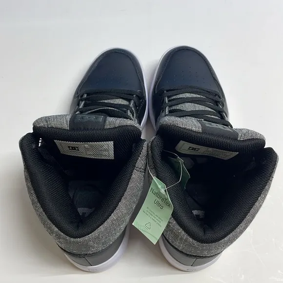 DC Black and Gray High-Top Sneakers 8.5