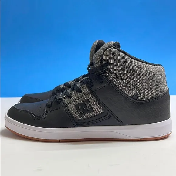 DC Black and Gray High-Top Sneakers 8.5