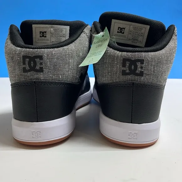 DC Black and Gray High-Top Sneakers 8.5