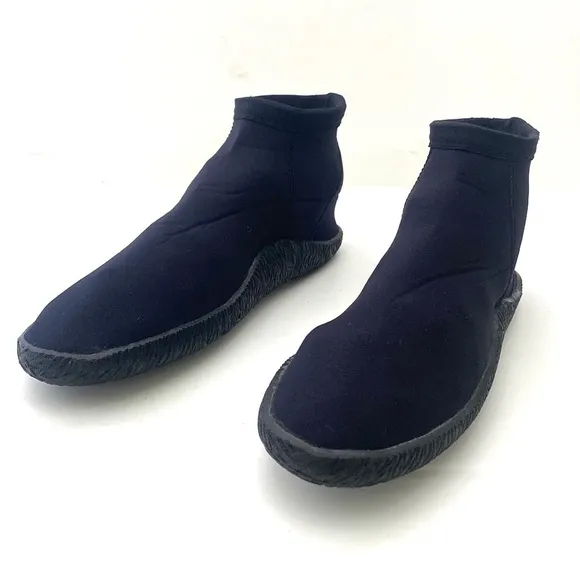 Deep See Men's Black Pull-On Above Ankle Diving Shoes/Boots
