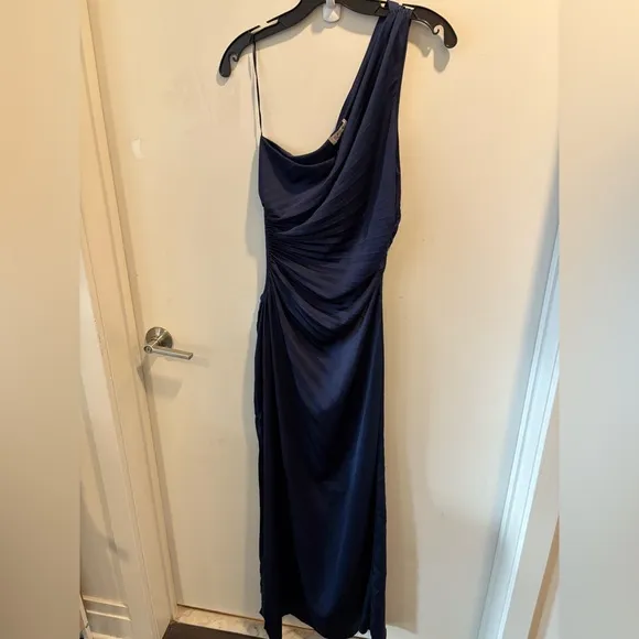 DELFI pleated cut out waist maxi dress medium