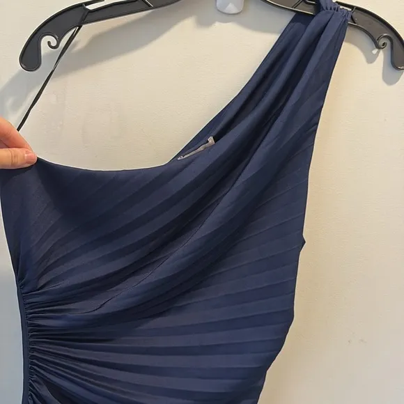 DELFI pleated cut out waist maxi dress medium