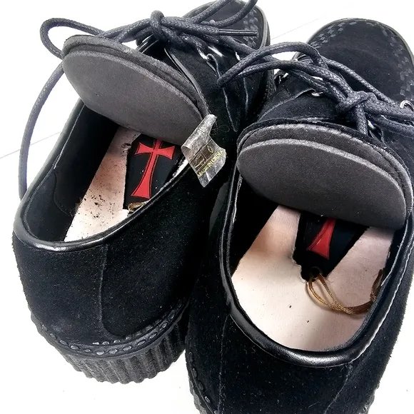 Demonia Creeper Platform Sneakers Black Size 10