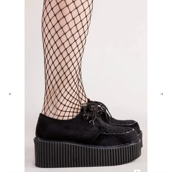 Demonia Creeper Platform Sneakers Black Size 10