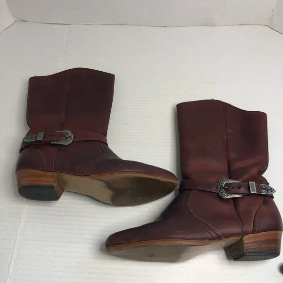 Dexter Size 6.5 Western Boots Vintage Leather Cowgirl Heeled Shoes USA Made