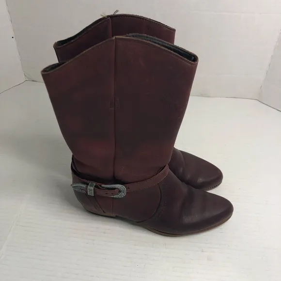 Dexter Size 6.5 Western Boots Vintage Leather Cowgirl Heeled Shoes USA Made