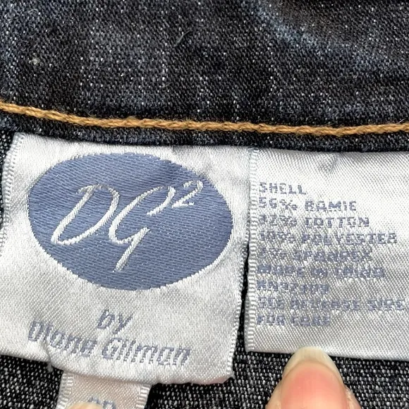 Diane Gilman Blue Embroidered With Beads Jeans Size 8 Petite