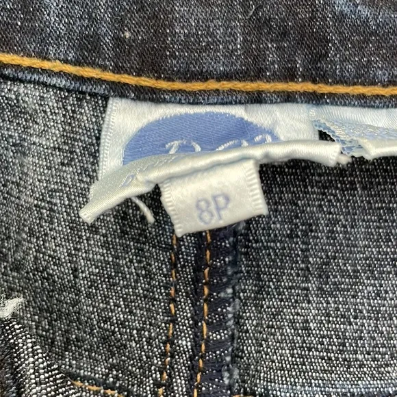 Diane Gilman Blue Embroidered With Beads Jeans Size 8 Petite
