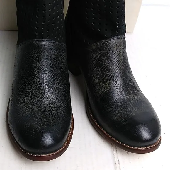 Diba True Slate Ankle Boots Shoes Women's Size 6 Slate/Grey Cow Suede Water Can