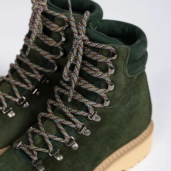 DIEMME Womens Shoes Size US 6 / EU 37 Green Suede Lace Up Ankle Boots