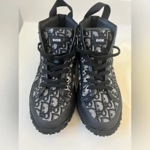 Dior B28 Black and Gray High-Top Sneakers