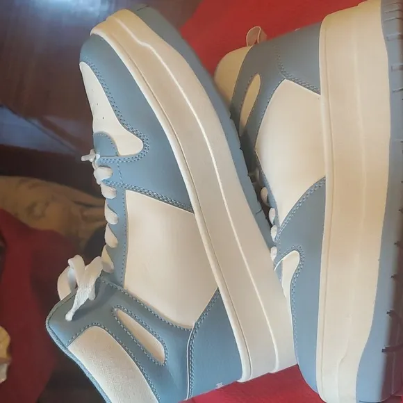 Disney's Stitch and Angel Powdrer Blue and White High-Top Sneakers