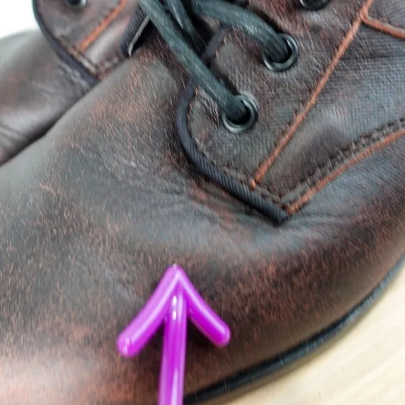 Distressed Combat Chukka Shoes Mens 10.5 Plum Purple KR3W Lace Up Ankle Boots