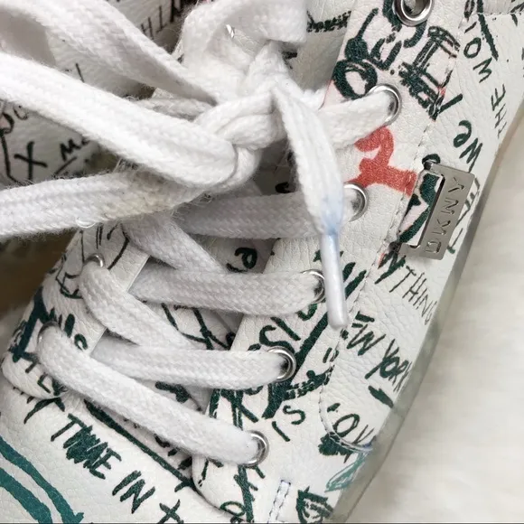 DKNY EMZ Graffiti Laceup Sneakers