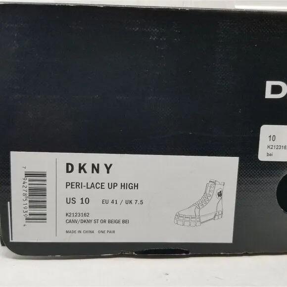 DKNY Peri Lace Up High Top Sneakers