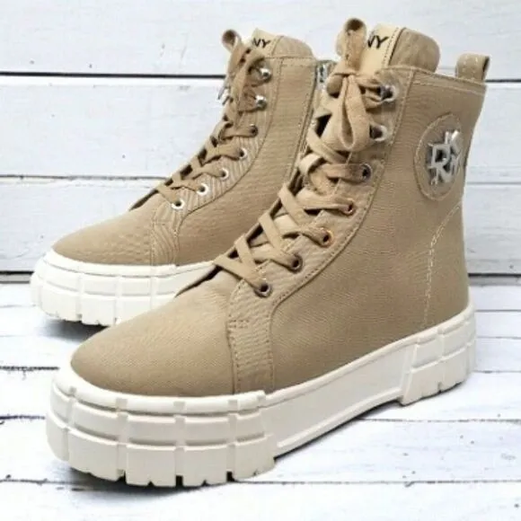 DKNY Peri Lace Up High Top Sneakers
