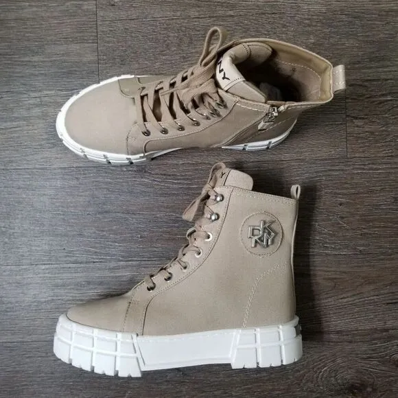 DKNY Peri Lace Up High Top Sneakers