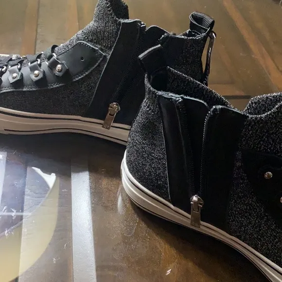 DKNY Sheila Lace Up Hig- High Top Sneakers.