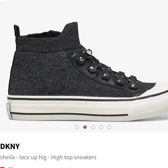 DKNY Sheila Lace Up Hig- High Top Sneakers.