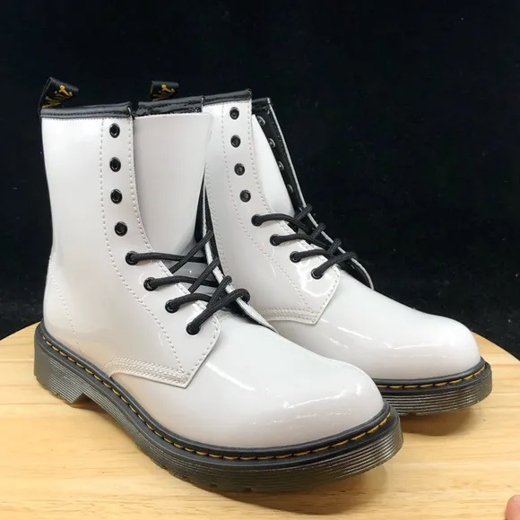 Doc Martens Boots 1460 Softy T Leather Lace Up White Size US 7 Shoes