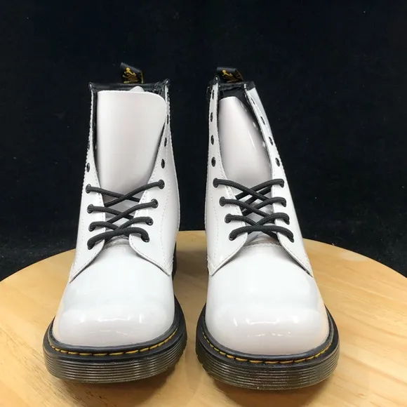 Doc Martens Boots 1460 Softy T Leather Lace Up White Size US 7 Shoes