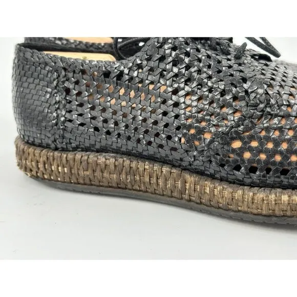 DOLCE &amp; GABBANA Perforated Leather Lace-Up Derby Casual Shoes 11.5-USA/10.5 EU
