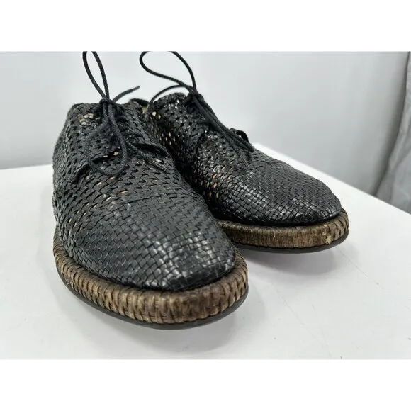 DOLCE &amp; GABBANA Perforated Leather Lace-Up Derby Casual Shoes 11.5-USA/10.5 EU