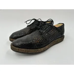 DOLCE &amp; GABBANA Perforated Leather Lace-Up Derby Casual Shoes 11.5-USA/10.5 EU