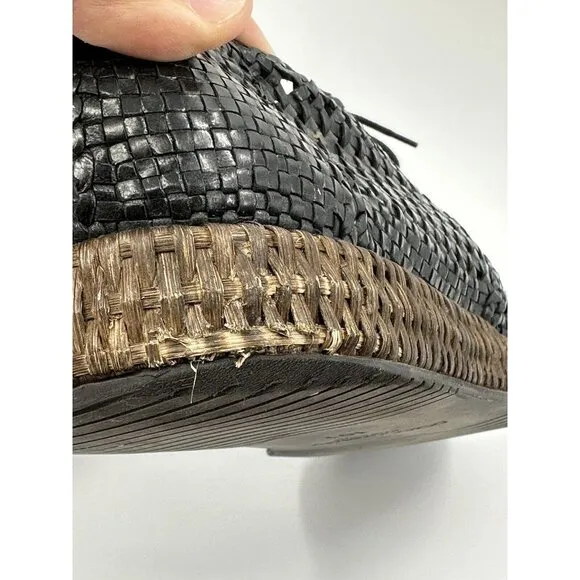 DOLCE &amp; GABBANA Perforated Leather Lace-Up Derby Casual Shoes 11.5-USA/10.5 EU