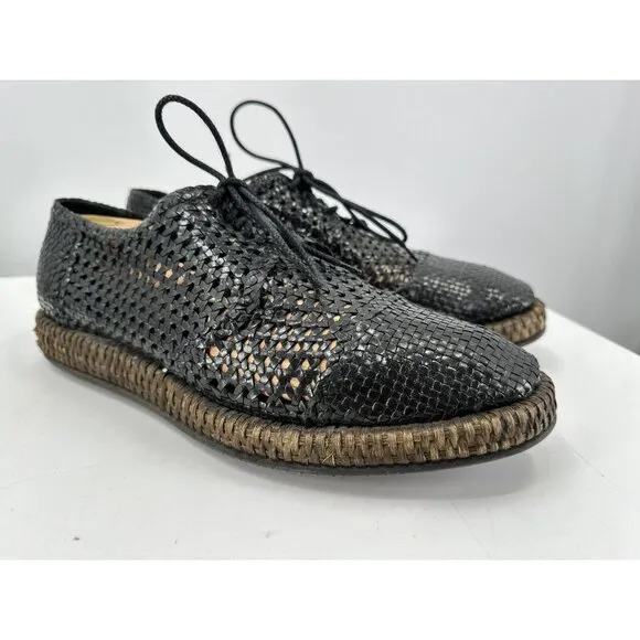 DOLCE &amp; GABBANA Perforated Leather Lace-Up Derby Casual Shoes 11.5-USA/10.5 EU