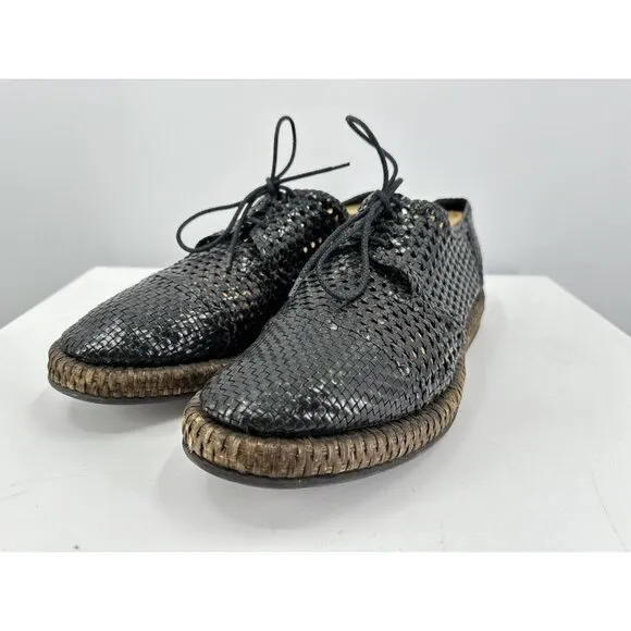 DOLCE &amp; GABBANA Perforated Leather Lace-Up Derby Casual Shoes 11.5-USA/10.5 EU