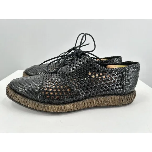DOLCE &amp; GABBANA Perforated Leather Lace-Up Derby Casual Shoes 11.5-USA/10.5 EU