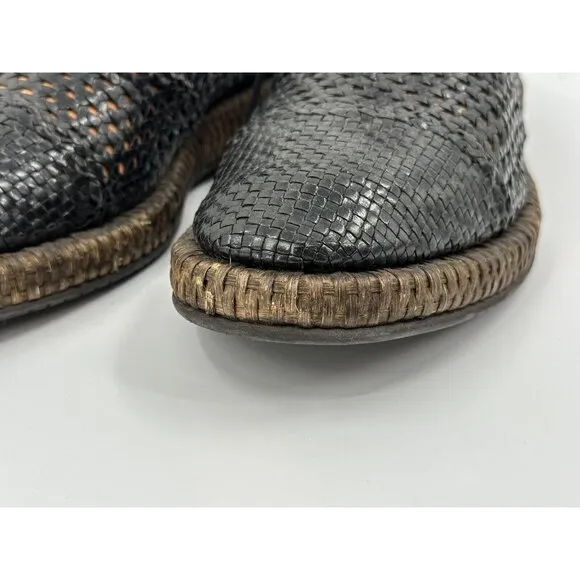 DOLCE &amp; GABBANA Perforated Leather Lace-Up Derby Casual Shoes 11.5-USA/10.5 EU