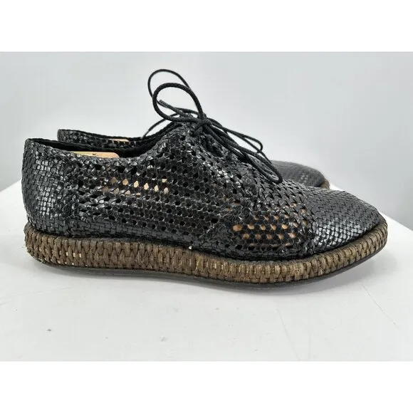 DOLCE &amp; GABBANA Perforated Leather Lace-Up Derby Casual Shoes 11.5-USA/10.5 EU