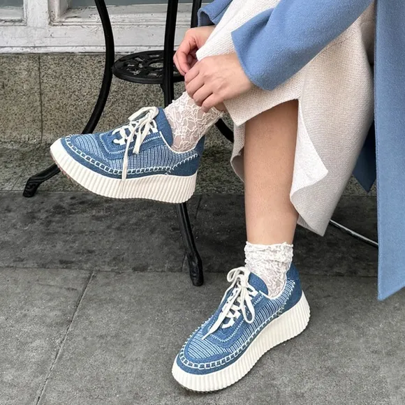 Dolce Vita Dolen Sneakers - Blue Multi Denim