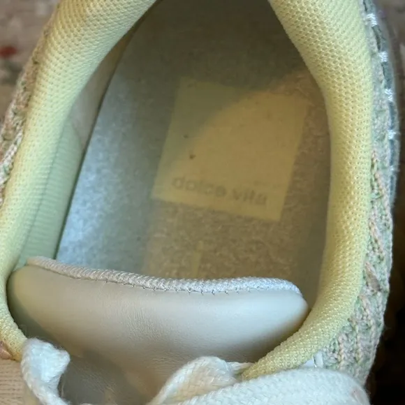 Dolce Vita Dolen Woven Platform Sneakers In Multi Pink Yellow Purple