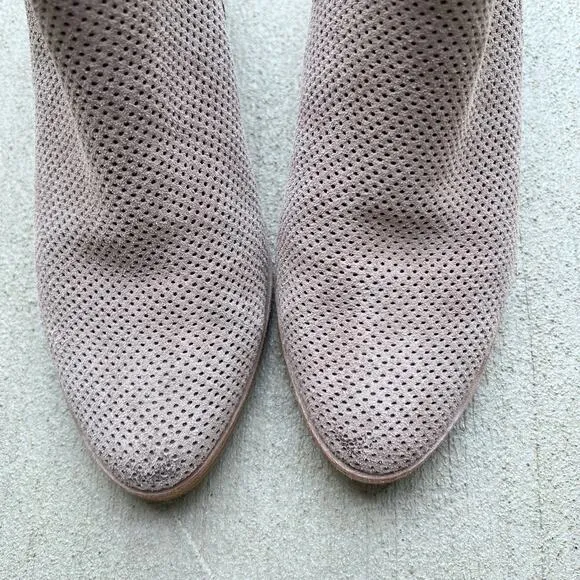 Dolce Vita Perforated Suede Booties
