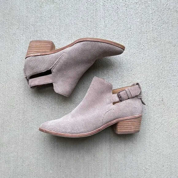 Dolce Vita Perforated Suede Booties
