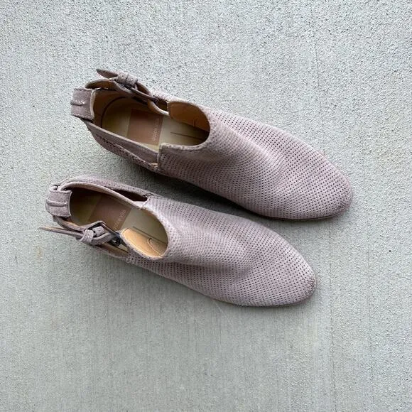 Dolce Vita Perforated Suede Booties