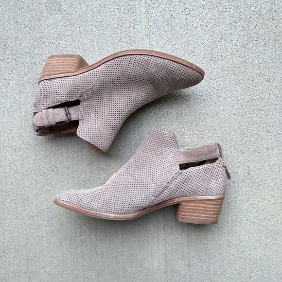 Dolce Vita Perforated Suede Booties