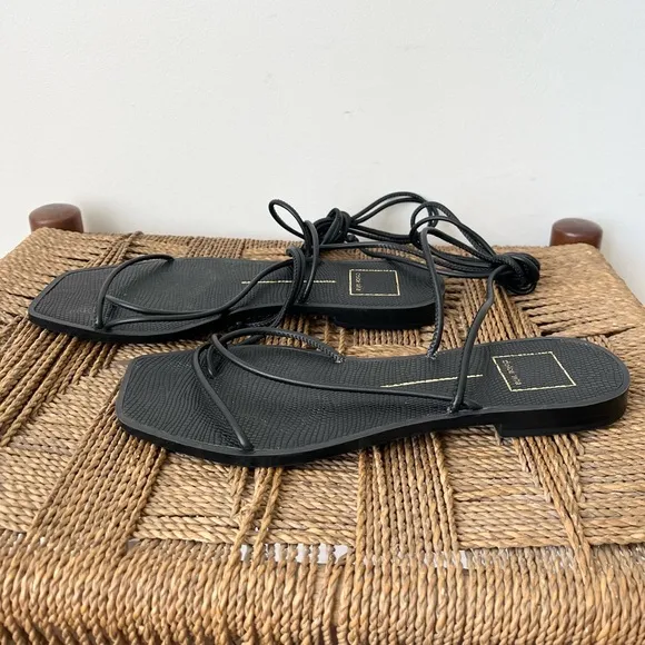 Dolce Vita Shoes Women’s 6.5 Ivette Sandals Black Stella  Gladiator